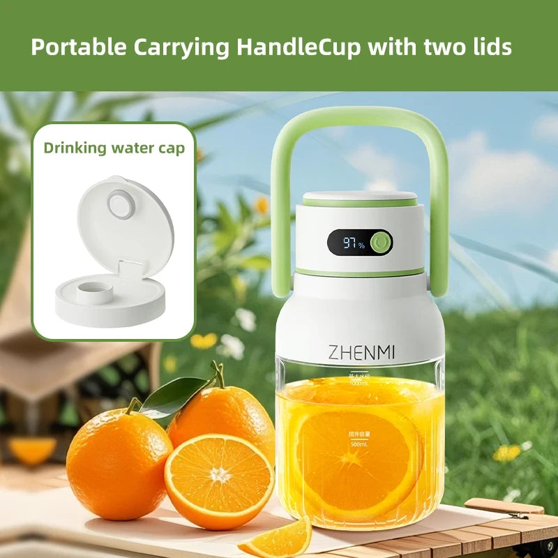 ZHENMI BPA-Free Cordless Blender Portable Juicer 33oz