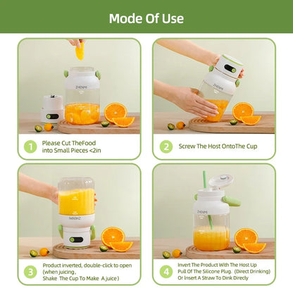 ZHENMI BPA-Free Cordless Blender Portable Juicer 33oz