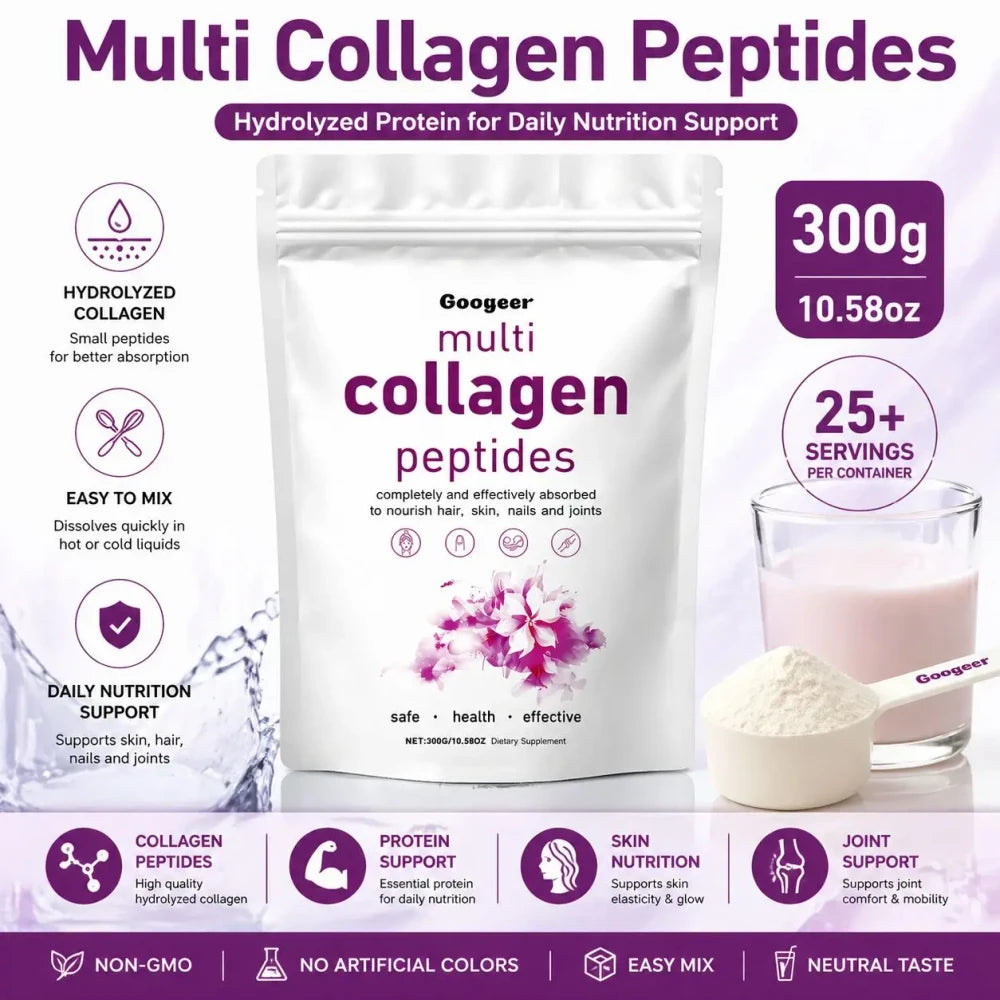 Micro Ingredients Multi Collagen Peptides Powder, 8oz