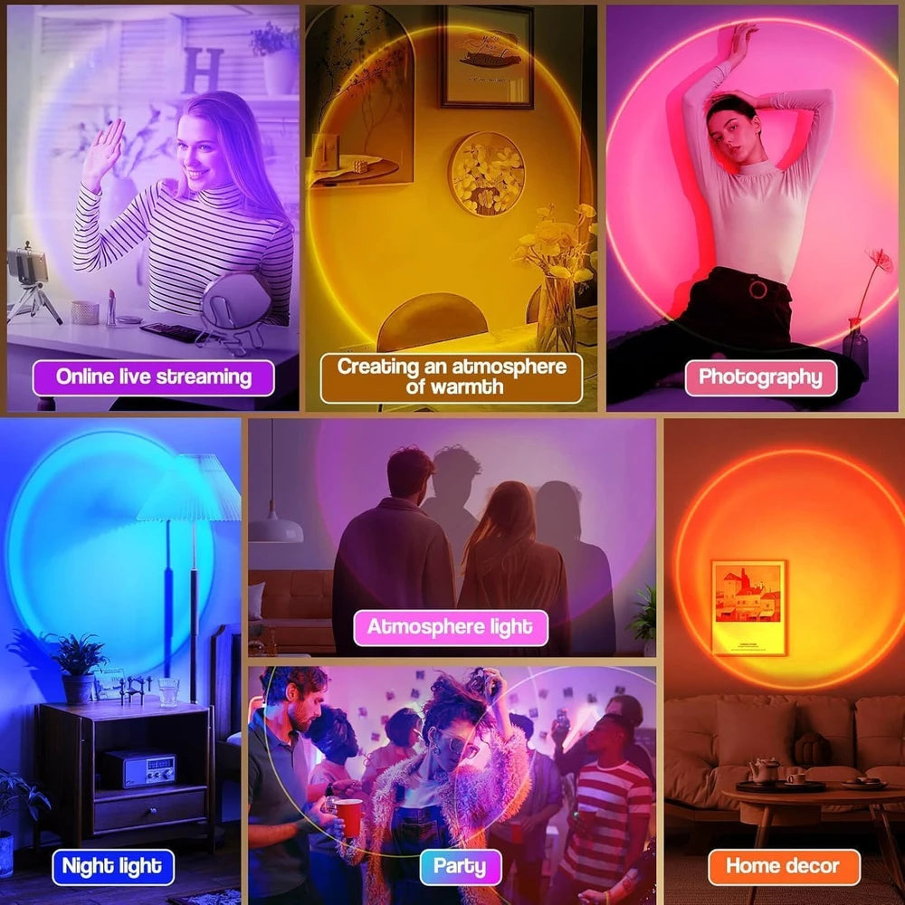 16 Color Sunset Projector