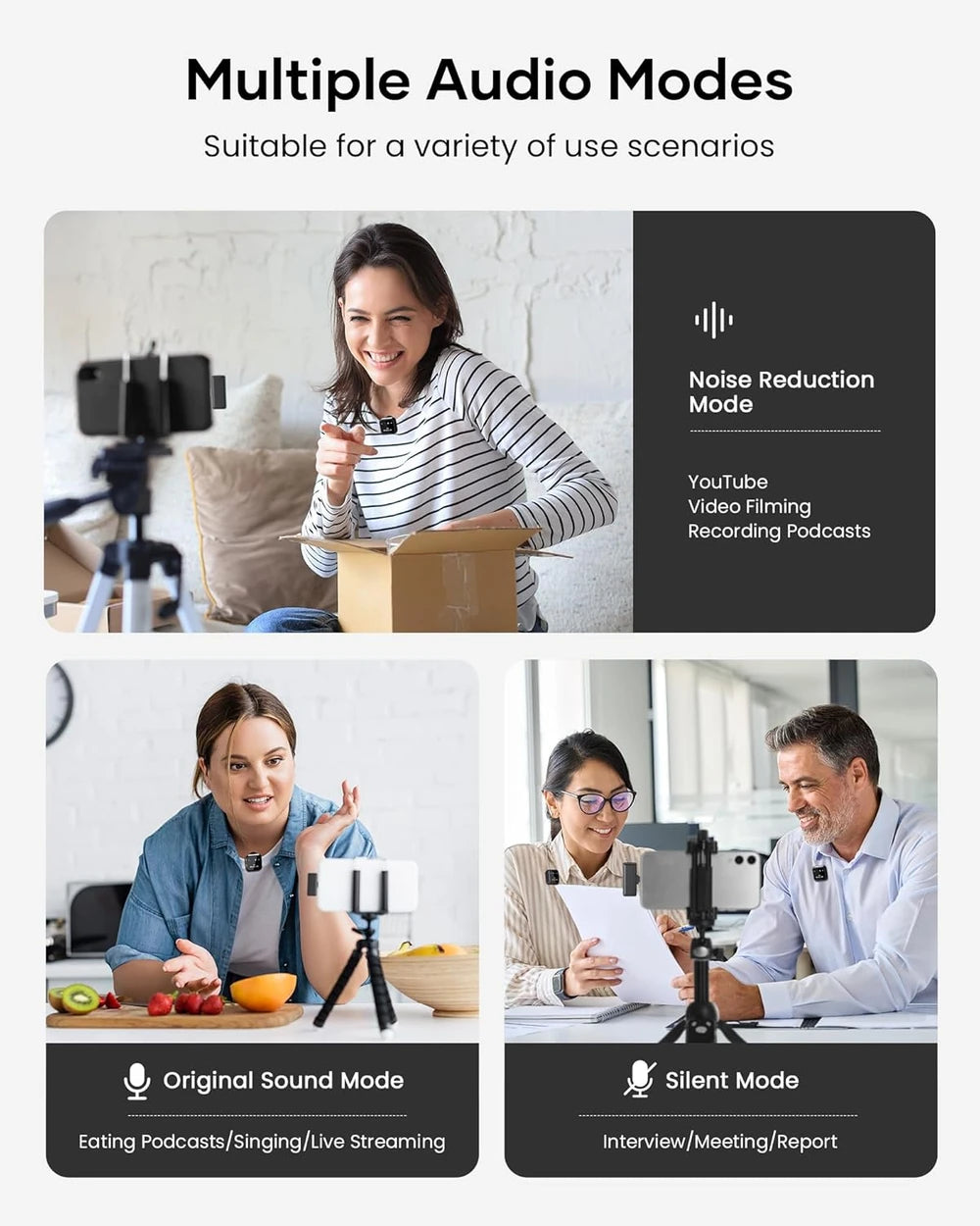 Wireless Lavalier Microphone Set