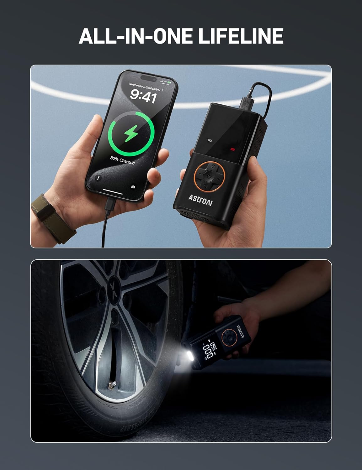 Compact Cordless Tire Inflator