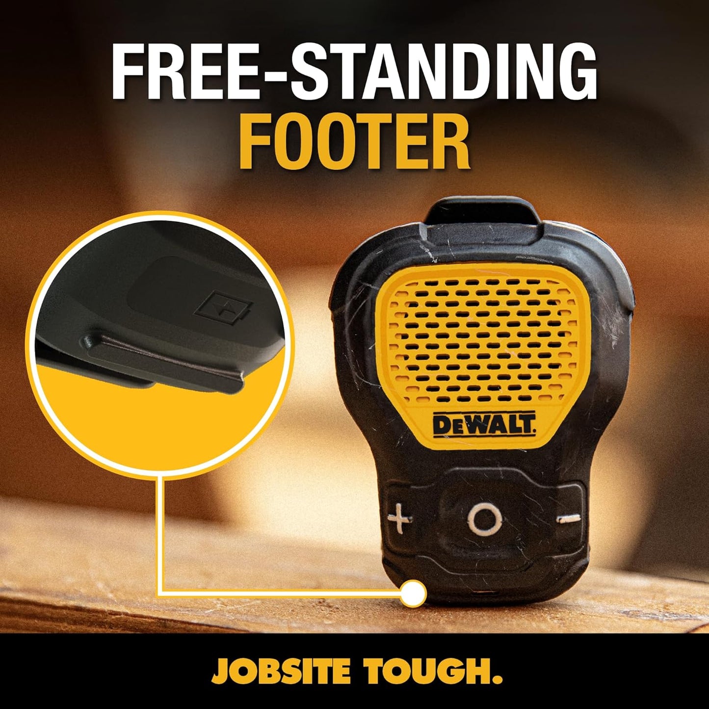 DEWALT Clip-On Bluetooth Speaker